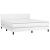 Pat box spring cu saltea, alb, 160x200 cm, piele ecologică GartenMobel Dekor