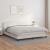 Pat box spring cu saltea, alb, 160x200 cm, piele ecologică GartenMobel Dekor