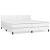 Pat box spring cu saltea, alb, 200x200 cm, piele ecologică GartenMobel Dekor