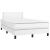 Pat box spring cu saltea, alb, 120x200 cm, piele ecologică GartenMobel Dekor