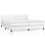 Pat box spring cu saltea, alb, 200x200 cm, piele ecologică GartenMobel Dekor