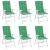 Perne scaun cu spătar înalt, 6 buc., verde, 120x50x3 cm, textil GartenMobel Dekor