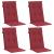 Perne scaun cu spătar înalt, 4 buc., roșu, 120x50x3 cm, textil GartenMobel Dekor