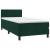 Pat box spring cu saltea, verde închis, 90x190 cm, catifea GartenMobel Dekor