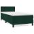 Pat box spring cu saltea, verde închis, 90x190 cm, catifea GartenMobel Dekor