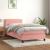 Pat box spring cu saltea, roz, 90x200 cm, catifea GartenMobel Dekor