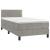 Pat box spring cu saltea, gri deschis, 80x200 cm, catifea GartenMobel Dekor