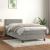 Pat box spring cu saltea, gri deschis, 90x190 cm, catifea GartenMobel Dekor