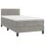 Pat box spring cu saltea, gri deschis, 90x190 cm, catifea GartenMobel Dekor