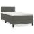 Pat box spring cu saltea, gri închis, 90x190 cm, catifea GartenMobel Dekor