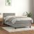 Pat box spring cu saltea, gri deschis, 90x200 cm, catifea GartenMobel Dekor