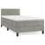 Pat box spring cu saltea, gri deschis, 90x200 cm, catifea GartenMobel Dekor