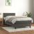 Pat box spring cu saltea, gri închis, 90x200 cm, catifea GartenMobel Dekor