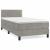Pat box spring cu saltea, gri deschis, 100x200 cm, catifea GartenMobel Dekor