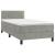 Pat box spring cu saltea, gri deschis, 100x200 cm, catifea GartenMobel Dekor