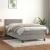 Pat box spring cu saltea, gri deschis, 100x200 cm, catifea GartenMobel Dekor