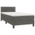 Pat box spring cu saltea, gri închis, 100x200 cm, catifea GartenMobel Dekor