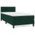 Pat box spring cu saltea, verde închis, 100x200 cm, catifea GartenMobel Dekor