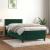 Pat box spring cu saltea, verde închis, 100x200 cm, catifea GartenMobel Dekor