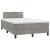 Pat box spring cu saltea, gri deschis, 120x200 cm, catifea GartenMobel Dekor