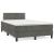 Pat box spring cu saltea, gri închis, 120x200 cm, catifea GartenMobel Dekor