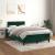 Pat box spring cu saltea, verde închis, 120x200 cm, catifea GartenMobel Dekor
