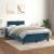 Pat box spring cu saltea, albastru închis, 120x200 cm, catifea GartenMobel Dekor
