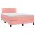 Pat box spring cu saltea, roz, 120x200 cm, catifea GartenMobel Dekor