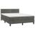 Pat box spring cu saltea, gri închis, 140x190 cm, catifea GartenMobel Dekor
