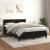 Pat box spring cu saltea, negru, 140x190 cm, catifea GartenMobel Dekor
