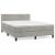 Pat box spring cu saltea, gri deschis, 140x200 cm, catifea GartenMobel Dekor