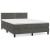 Pat box spring cu saltea, gri închis, 140x200 cm, catifea GartenMobel Dekor