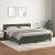Pat box spring cu saltea, gri închis, 160x200 cm, catifea GartenMobel Dekor