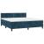 Pat box spring cu saltea, albastru închis, 160x200 cm, catifea GartenMobel Dekor