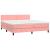 Pat box spring cu saltea, roz, 160x200 cm, catifea GartenMobel Dekor