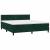 Pat box spring cu saltea, verde închis, 180x200 cm, catifea GartenMobel Dekor