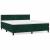 Pat box spring cu saltea, verde închis, 180x200 cm, catifea GartenMobel Dekor