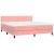 Pat box spring cu saltea, roz, 180x200 cm, catifea GartenMobel Dekor