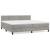 Pat box spring cu saltea, gri deschis, 200x200 cm, catifea GartenMobel Dekor