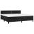 Pat box spring cu saltea, negru, 200x200 cm, catifea GartenMobel Dekor