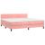 Pat box spring cu saltea, roz, 200x200 cm, catifea GartenMobel Dekor