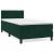 Pat box spring cu saltea, verde închis, 80x200 cm, catifea GartenMobel Dekor