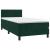 Pat box spring cu saltea, verde închis, 80x200 cm, catifea GartenMobel Dekor