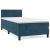 Pat box spring cu saltea, albastru închis, 80x200 cm, catifea GartenMobel Dekor