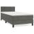Pat box spring cu saltea, gri închis, 90x190 cm, catifea GartenMobel Dekor