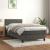 Pat box spring cu saltea, gri închis, 90x190 cm, catifea GartenMobel Dekor