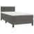 Pat box spring cu saltea, gri închis, 90x190 cm, catifea GartenMobel Dekor