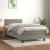 Pat box spring cu saltea, gri deschis, 90x200 cm, catifea GartenMobel Dekor