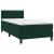 Pat box spring cu saltea, verde închis, 100x200 cm, catifea GartenMobel Dekor