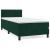 Pat box spring cu saltea, verde închis, 100x200 cm, catifea GartenMobel Dekor